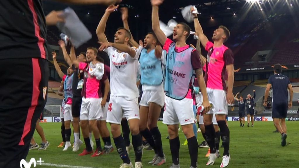 Sevilla 2-1 Man. United: La fiesta tras el pitido final