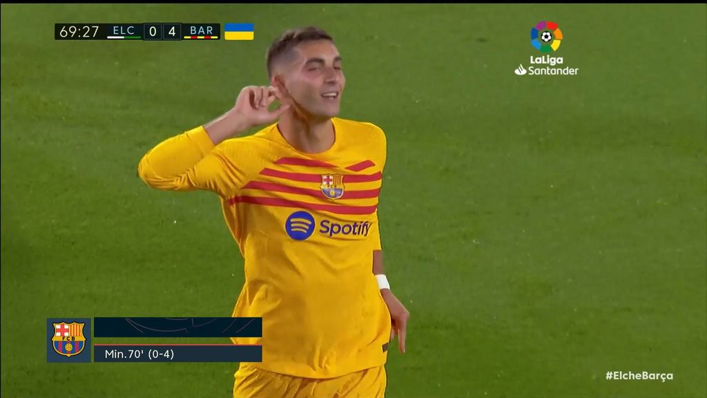 Elche 0-4 Barcelona: Gol de Ferrán Torres