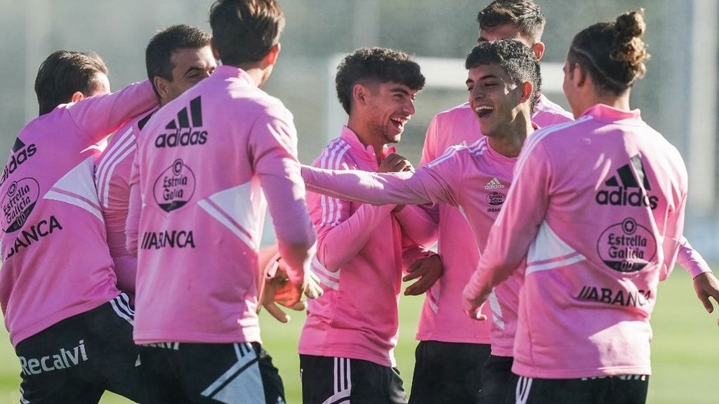 Último entrenamiento del Celta antes de debutar en Copa del Rey