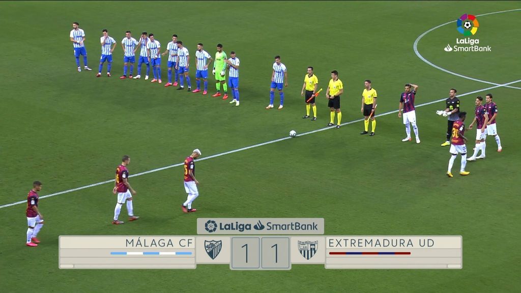 Málaga 1-1 Extremadura: Resumen del partido