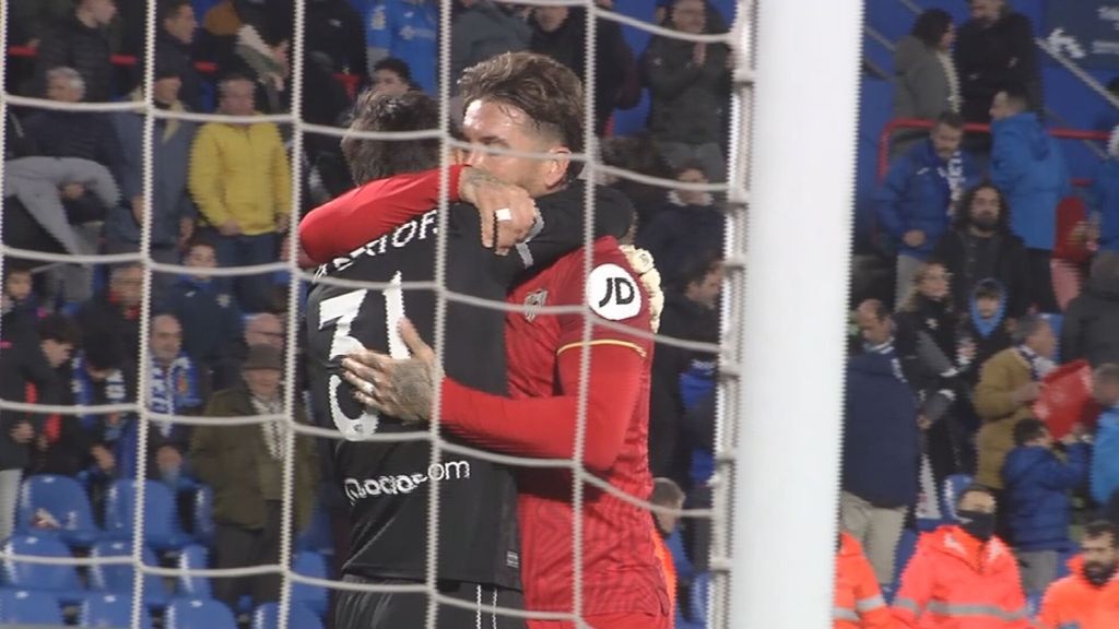 Celebración de Sergio Ramos tras pasar a cuartos de final de la Copa del Rey