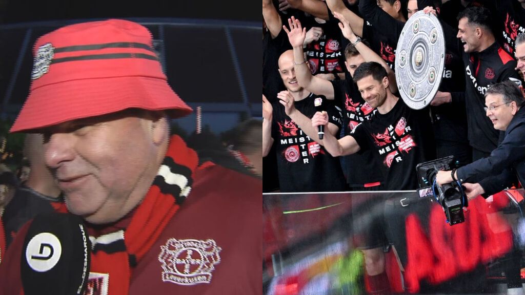 Los aficionados del Leverkusen, rendidos a Xabi Alonso: "Sin él no hubiese sido posible"