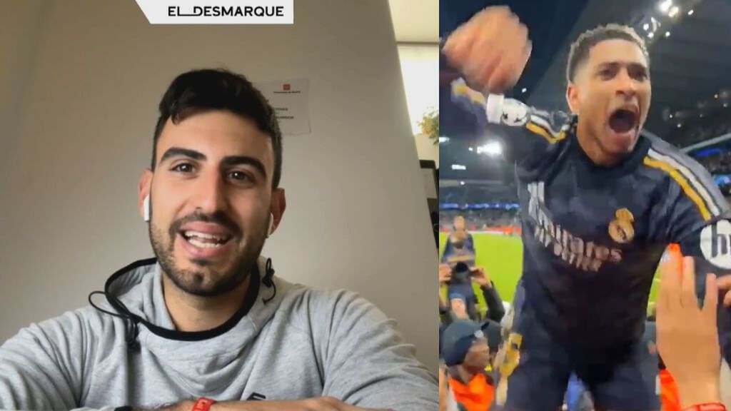 Carlos, el aficionado del Real Madrid que celebró el pase a semis con Bellingham y Vinicius; "Algo indescriptible"