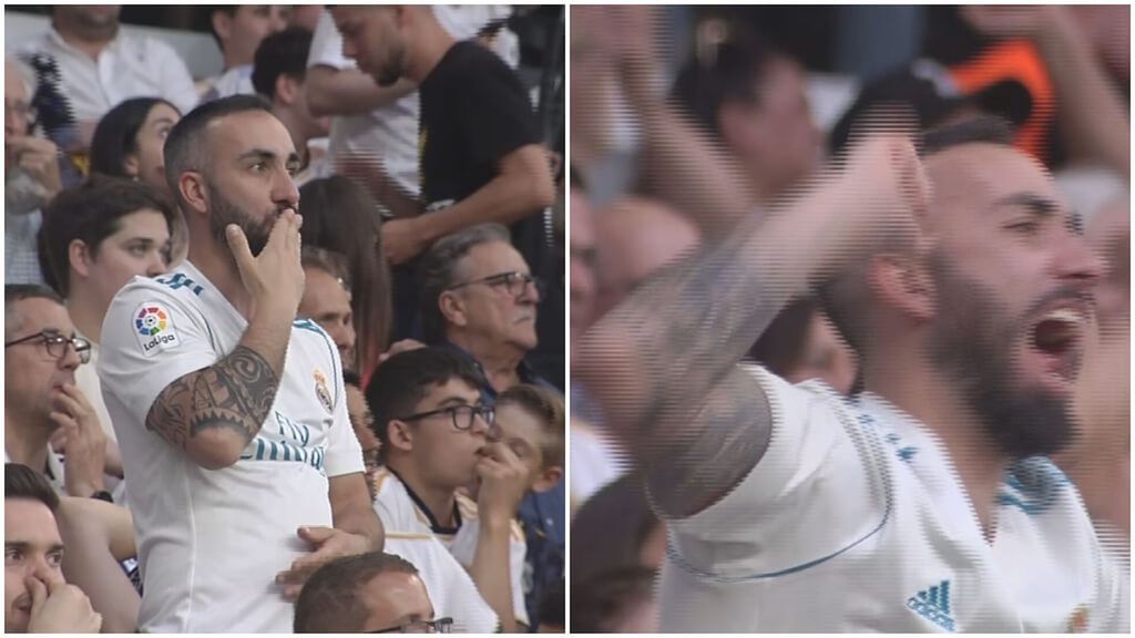 El aficionado del Real Madrid que comenzó solo y terminó contagiando al resto del Bernabéu