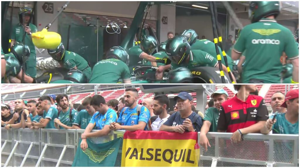 El vacile a los mecánicos de Aston Martin