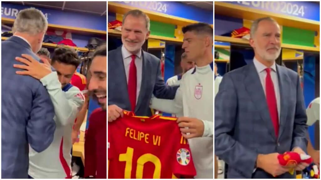 El Rey Felipe VI felicita a los jugadores