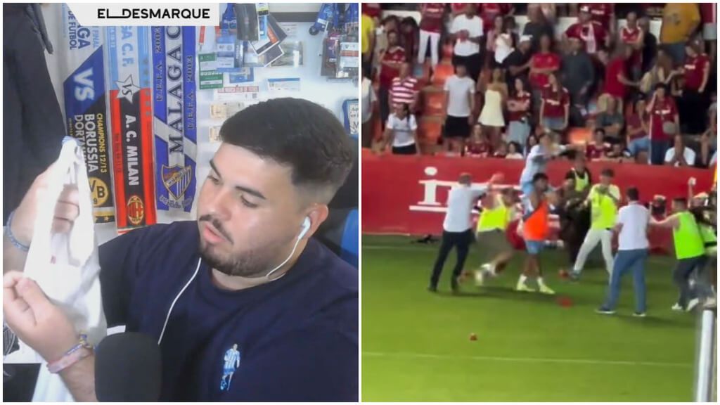 Charly, el streamer malaguista, cuenta las agresiones que recibió en el Nástic-Málaga