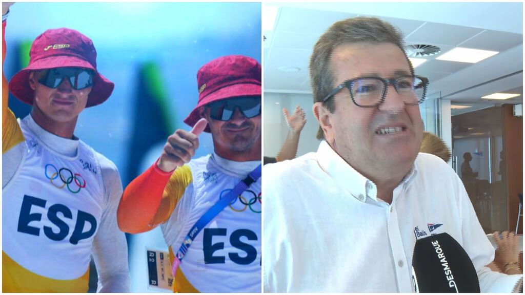 La celebración del club náutico de Florian Trittel con el oro olímpico de España