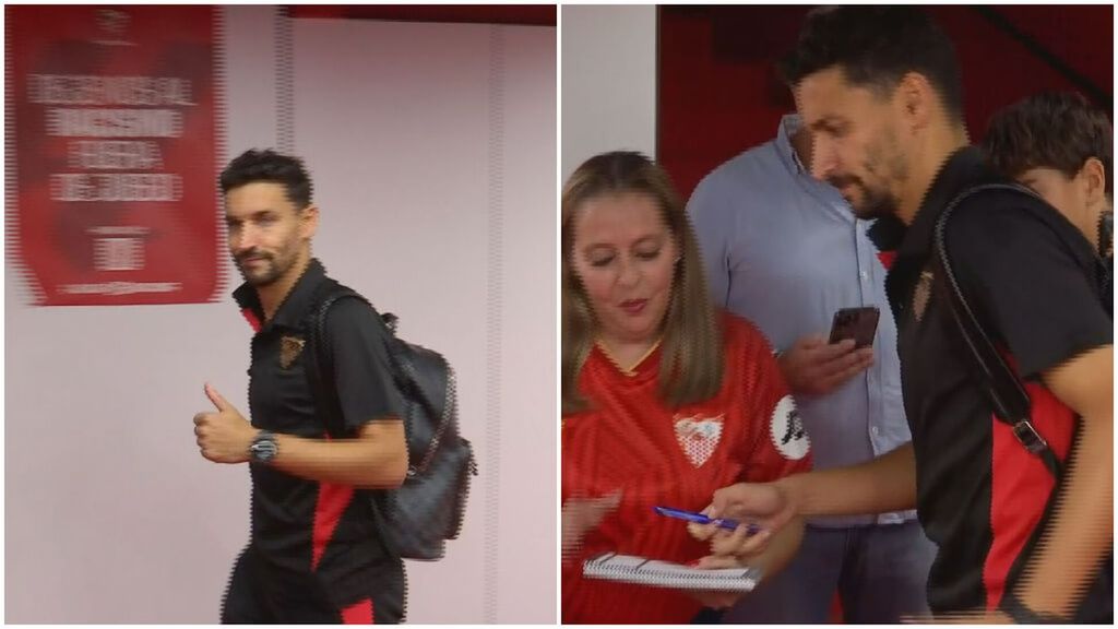 Jesús Navas salió cojeando y con tristeza del Ramón Sánchez Pijzuán