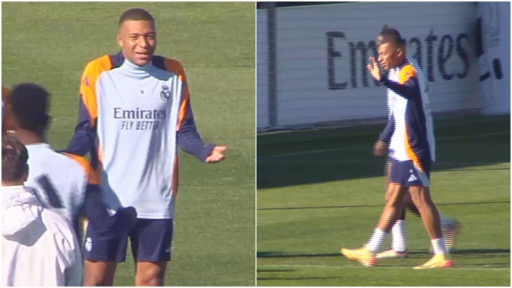 Mbappé, ajeno a todo el ruido extradeportivo: concentración y risas en los rondos