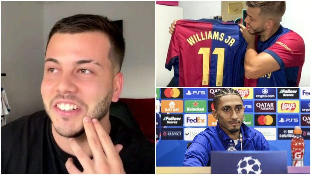 David Suárez, el autor de la foto que enfadó a Raphinha con la camiseta de Nico Williams: "Te quiero en el Barça"