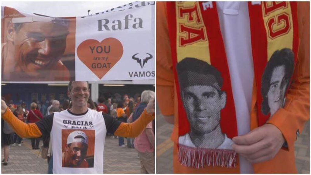 Aficionados de Países Bajos apoyando a Rafa Nadal en la Copa Davis de Málaga