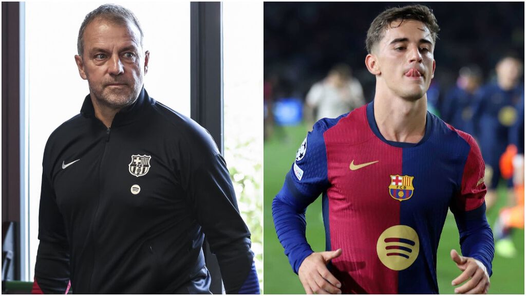 El rapapolvo de Hansi Flick a Gavi tras la rajada contra Jules Koundé por el fallo en Vigo