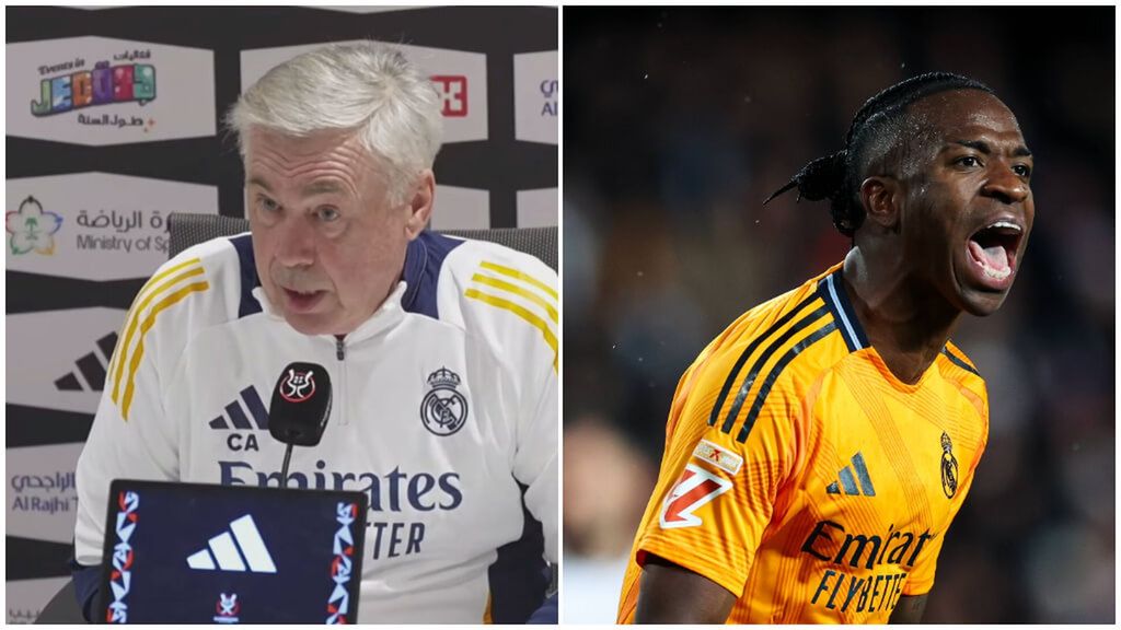 Carlo Ancelotti respaldó a su futbolista, Vinicius Jr