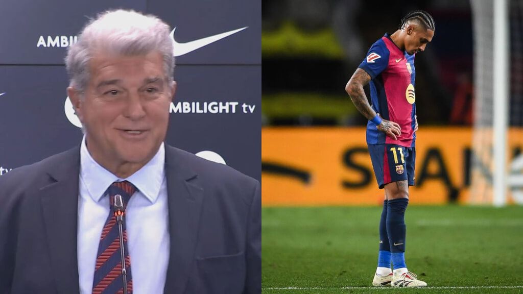 Joan Laporta y las declaraciones de Raphinha sobre el caso Dani Olmo: "Es un buen jugador, pero lo engañaron"