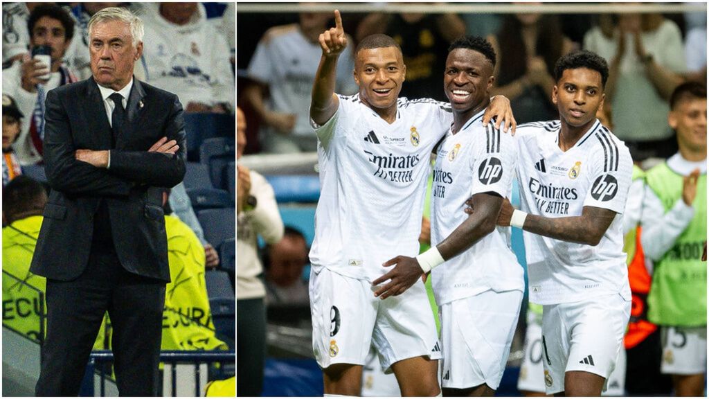 Carlo Ancelotti y su mayor preocupación en el Real Madrid con el tridente de ataque