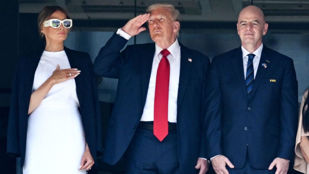 Aviones de combate, Donald Trump y el himno de EEUU, en la ceremonia de clausura del Mundial de Clubes