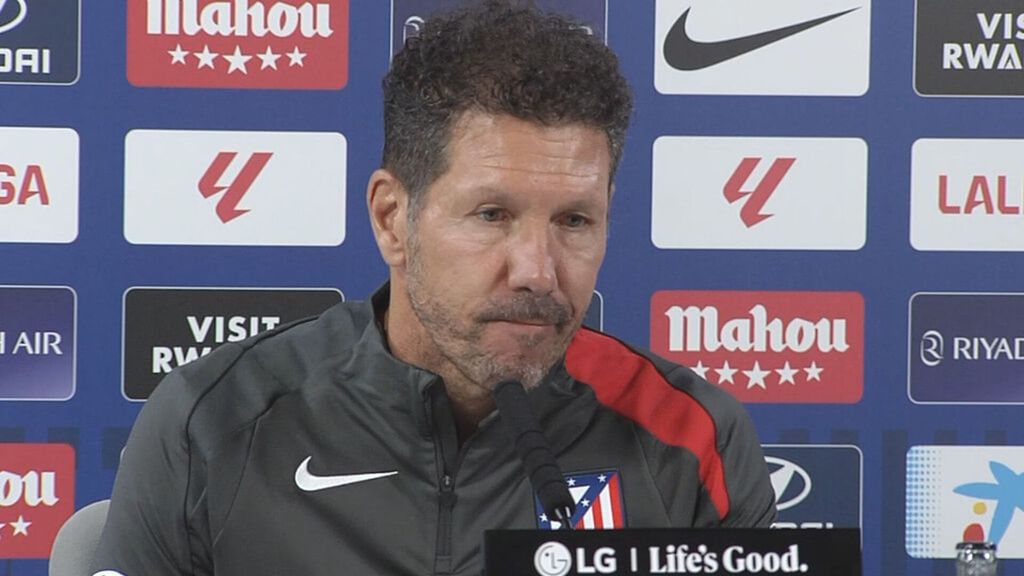 Diego Pablo Simeone, en la rueda de prensa previa a su partido ante el Alavés