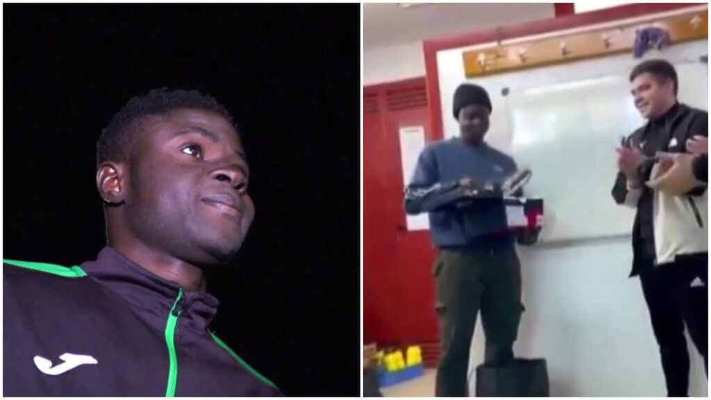 La historia de Abdul y el emocionante regalo de Navidad que le entregaron sus compañeros