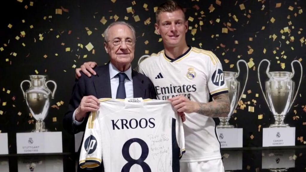 Toni Kroos y el detalle que tuvo con Florentino Pérez en su despedida en el Bernabéu
