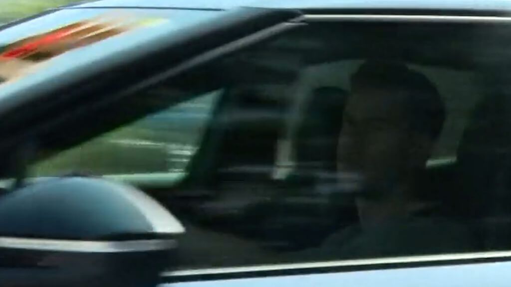 Ter Stegen saliendo el primero del entrenamiento del Barça en pretemporada