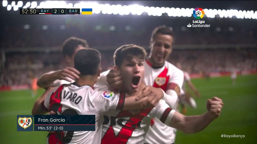 Rayo Vallecano 2-0 Barcelona: Gol de Fran García