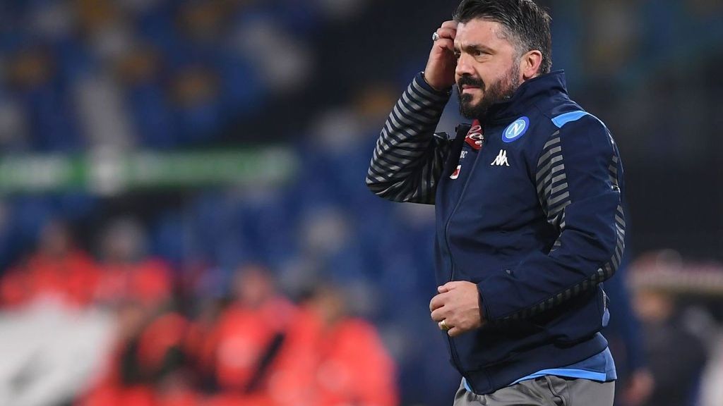 El primer día de Gattuso como entrenador del Nápoles (posible sustituto de Bordalás en el Valencia)