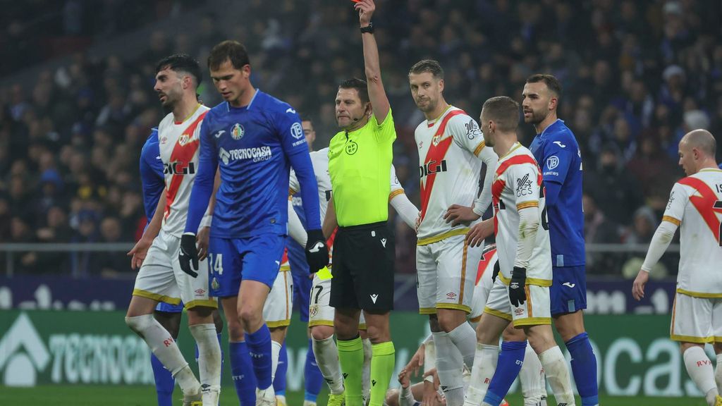 Getafe 0-2 Rayo Vallecano: Las expulsiones de Latasa, Greenwood y Damián Suárez