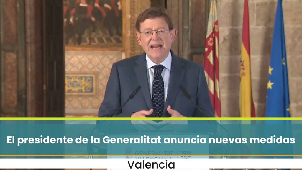 El presidente de la Generalitat anuncia nuevas medidas