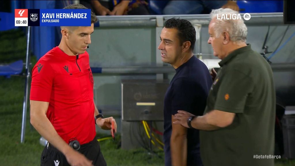 Getafe 0-0 Barcelona: Expulsión de Xavi