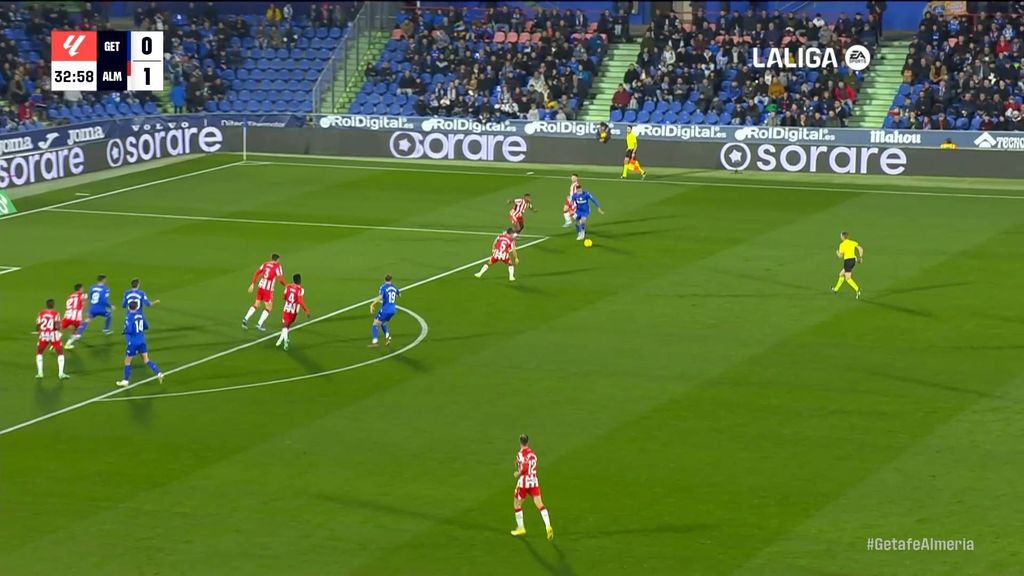 Getafe 1-1 Almería: Gol de Greenwood