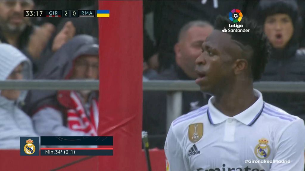 Girona 2-1 Real Madrid: Gol de Vinicius