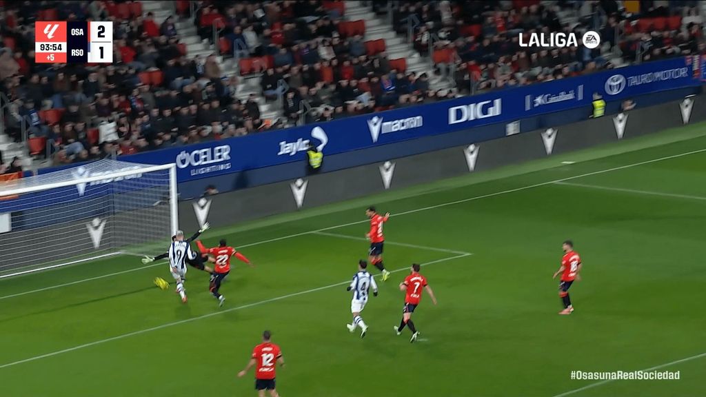 Osasuna-Real Sociedad: gol de Oskarsson