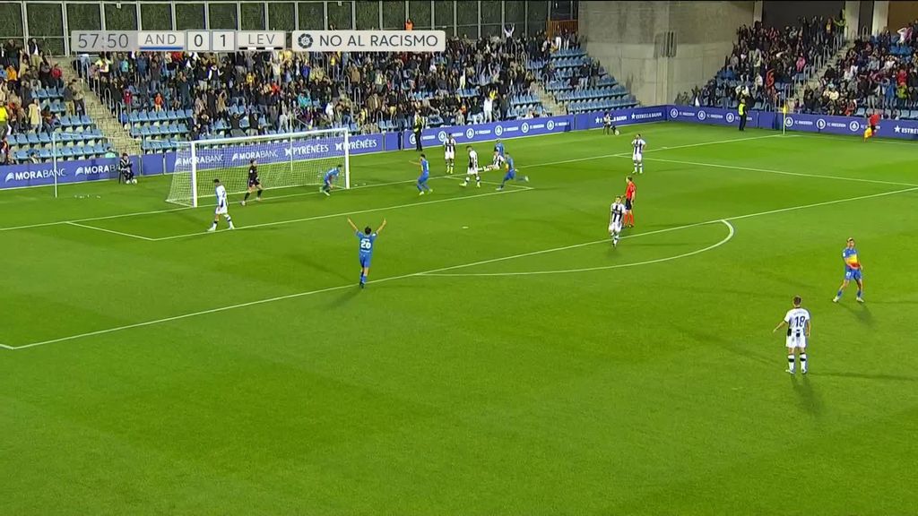 Andorra 1-1 Levante: Gol de Germán Valera