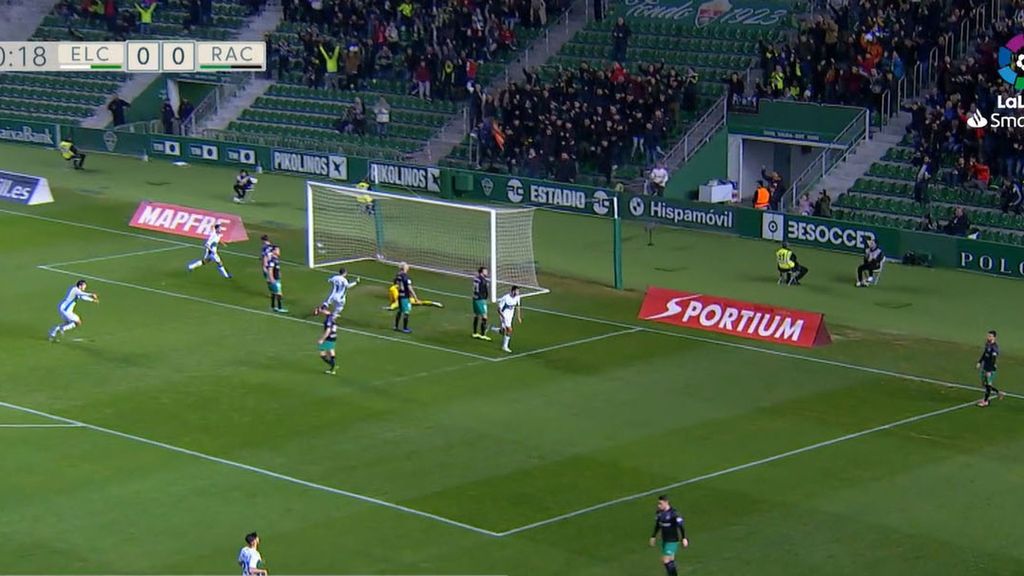 Elche 2-0 Racing: Resumen (Jornada 18)