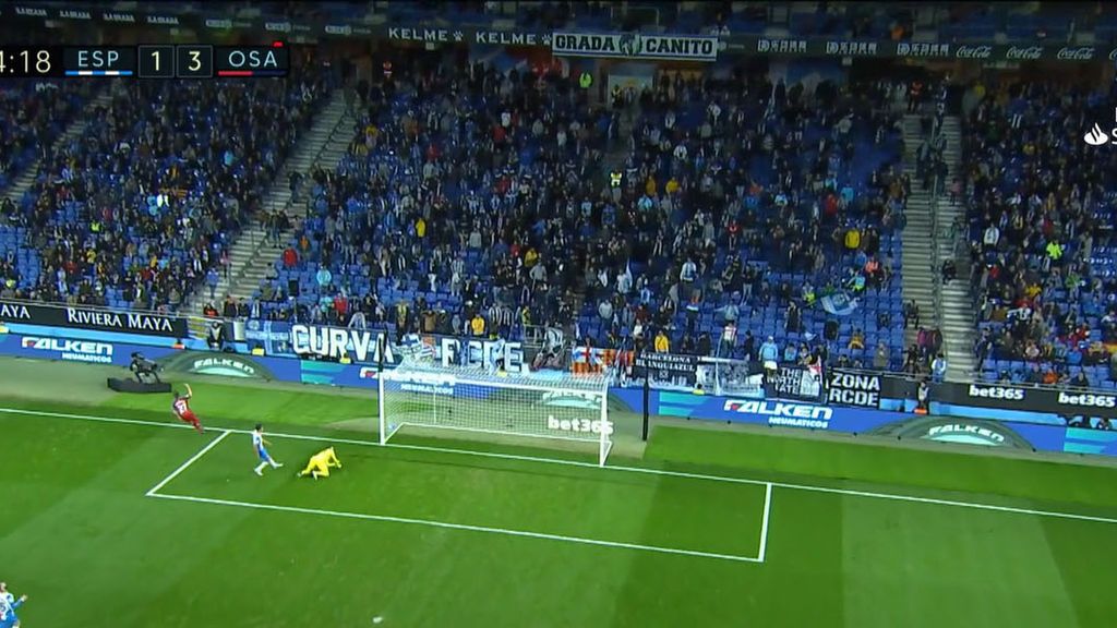 Espanyol - Osasuna: Gol 1-3, Moncayola (Jornada 15)