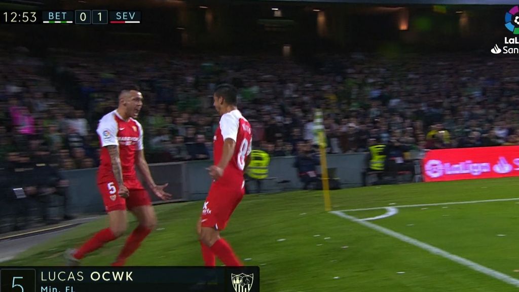 Real Betis - Sevilla: Gol 0-1, Ocampos (Jornada 13)