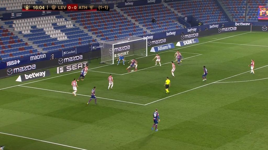 Levante 1-0 Athletic: Gol de Roger