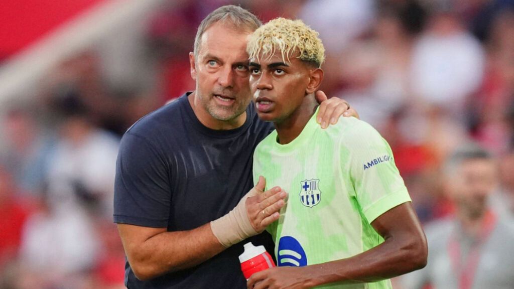 La conversación entre Hansi Flick y Lamine Yamal tras su lesión: "Tienes que parar"