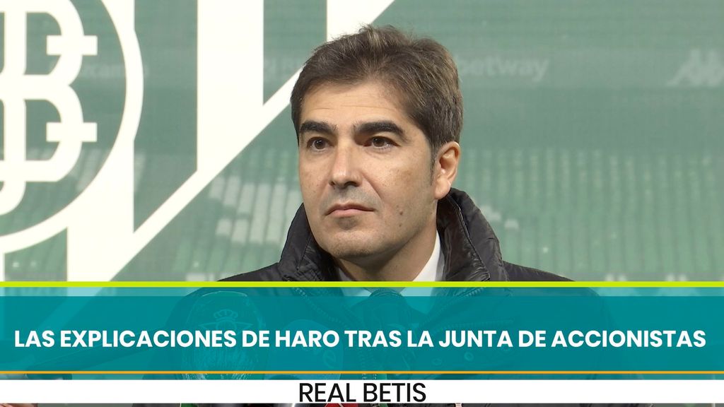 Las explicaciones de Ángel Haro tras la Junta General de Accionistas 2020 del Real Betis