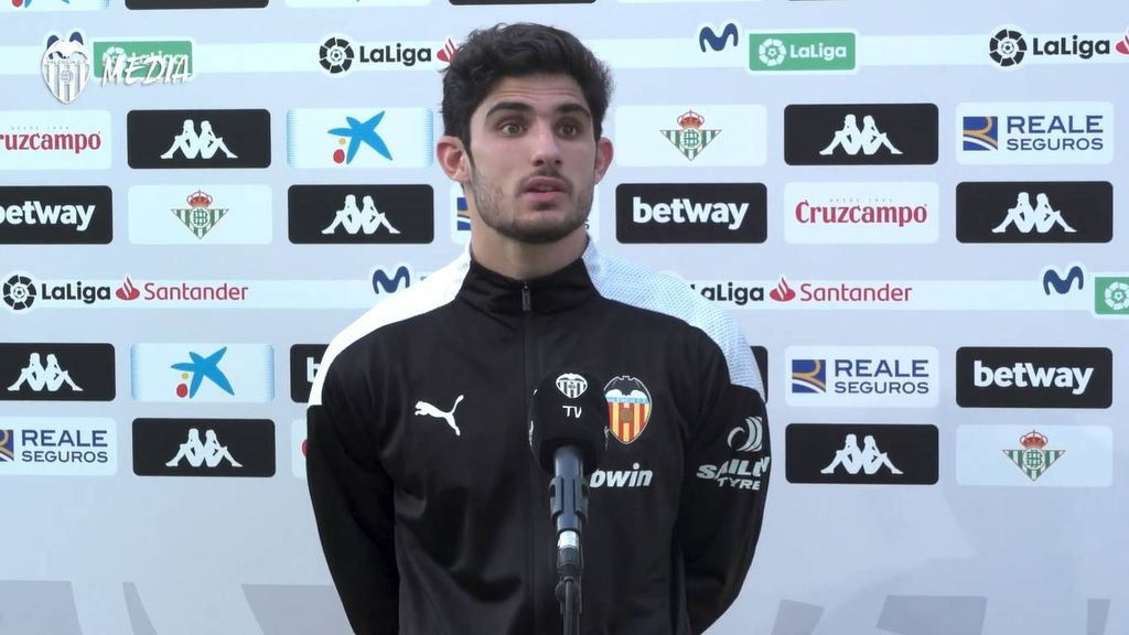 Guedes: "Hemos hecho un buen partido contra el Betis y ahora hay que intentar ganar ante Osasuna"