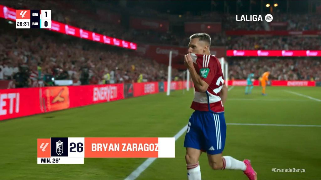 Granada 2-0 Barcelona: Gol de Bryan Zaragoza