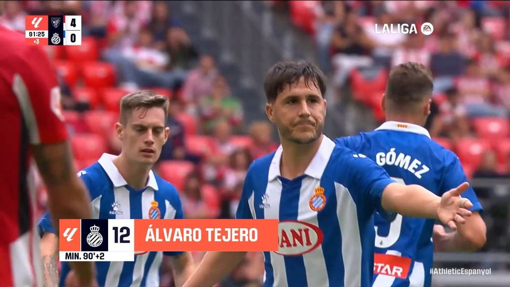Athletic 4-1 Espanyol: Gol de Tejero