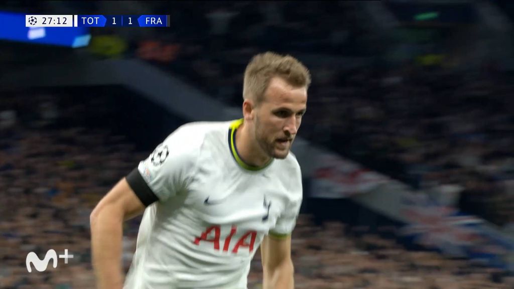 Tottenham 3-2 Eintracht: Asistencia y Gol de Kane