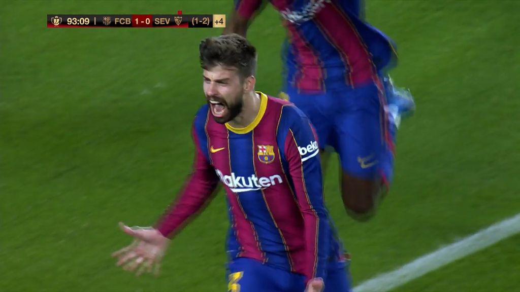 Barcelona 2-0 Sevilla: Gol de Piqué