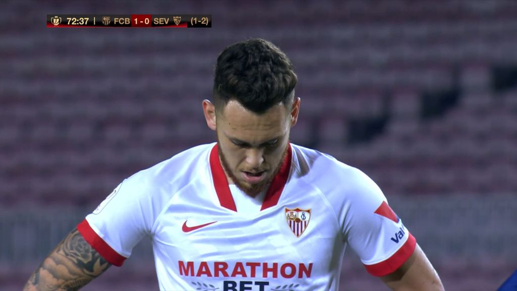 Barcelona-Sevilla: Penalti de Ocampos