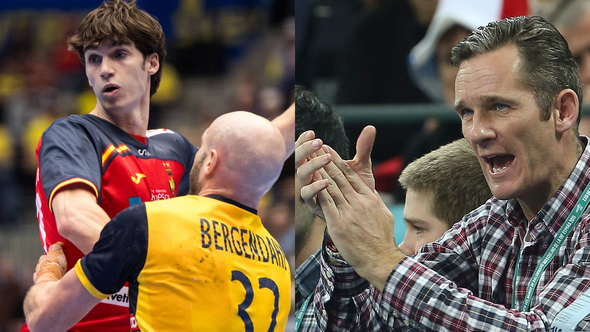 Iñaki Urdangarin anima a su hijo Pablo en un partido de balonmano