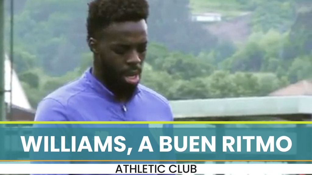 Iñaki Williams, a buen ritmo durante sus primeros entrenamientos