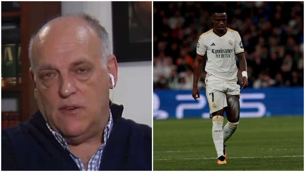 Javier Tebas y la persecución a Vinicius: “Es un ejemplo”