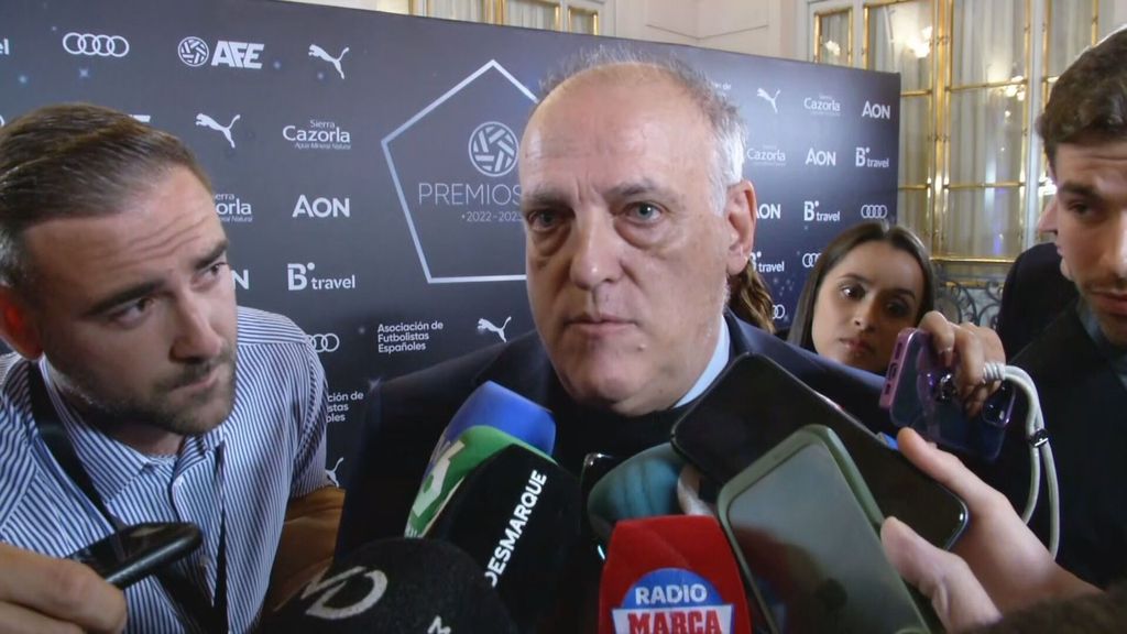 (Mediaset) Javier Tebas y la posible solución para acabar con la polémica arbitral: "Para que la crispación baje"